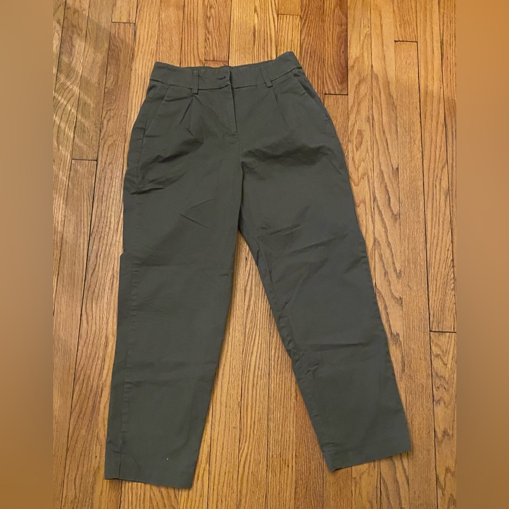 Express Green Ankle Cropped Pants
